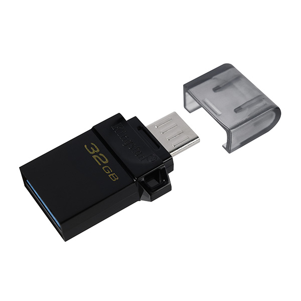 Kingston USB flash disk OTG USB 3.0 3.2 Gen 1 32GB Data Traveler microDuo3 G2 czarny DTDUO3G2 32GB USB A USB Micro B - obrazek 4