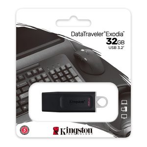 Kingston USB flash disk USB 3.0 3.2 Gen 1 32GB DataTraveler Exodia czarny DTX 32GB USB A z osłoną