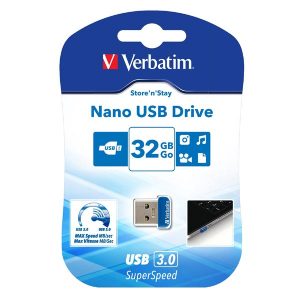 Verbatim USB flash disk USB 3.0 3.2 Gen 1 32GB Nano Store N Stay niebieski 98710 USB A