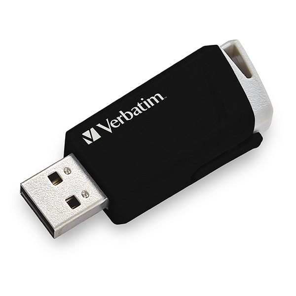 Verbatim USB flash disk USB 3.0 3.2 Gen 1 32GB Store N Click czarny 49307 USB A z wysuwanym złączem - obrazek 2