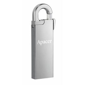 Apacer USB flash disk USB 2.0 64GB AH13A srebrny AP64GAH13AS 1 USB A z karabinkiem