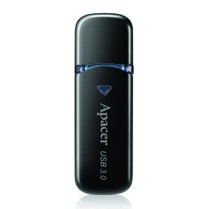 Apacer USB flash disk USB 3.0 3.2 Gen 1 64GB AH355 czarny AP64GAH355B 1 USB A z osłoną