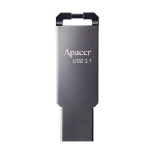 Apacer USB flash disk USB 3.0 3.2 Gen 1 64GB AH360 srebrny AP64GAH360A 1 z oczkiem na brelok