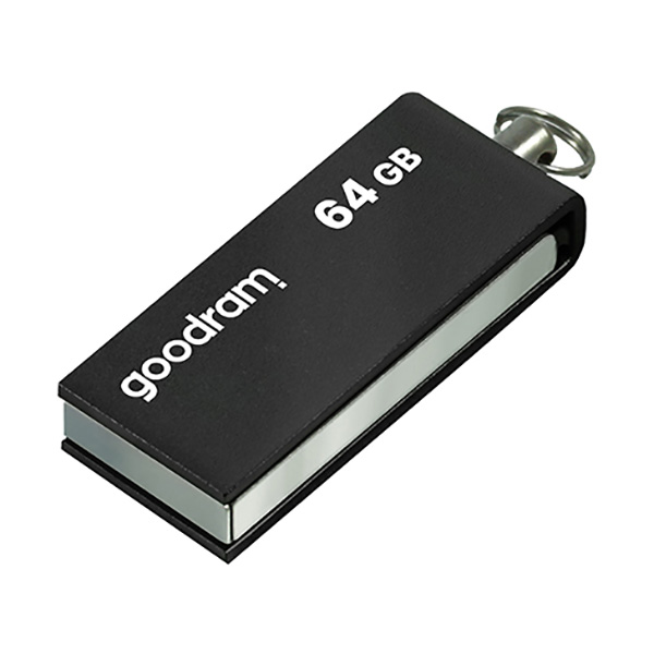 Goodram USB flash disk USB 2.0 64GB UCU2 czarny UCU2 0640K0R11 USB A z obrotową osłoną - obrazek 3