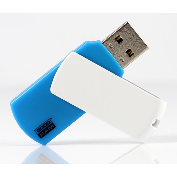 Goodram USB flash disk USB 2.0 64GB UCO2 niebieski UCO2 0640KWR11 USB A z obrotową osłoną - obrazek 2