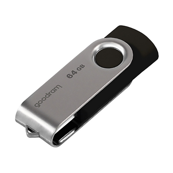 Goodram USB flash disk USB 3.0 3.2 Gen 1 64GB UTS3 czarny UTS3 0640K0R11 USB A z obrotową osłoną - obrazek 2