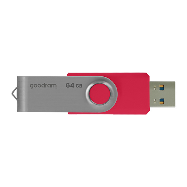 Goodram USB flash disk USB 3.0 3.2 Gen 1 64GB UTS3 czerwony UTS3 0640R0R11 USB A z obrotową osłoną - obrazek 4