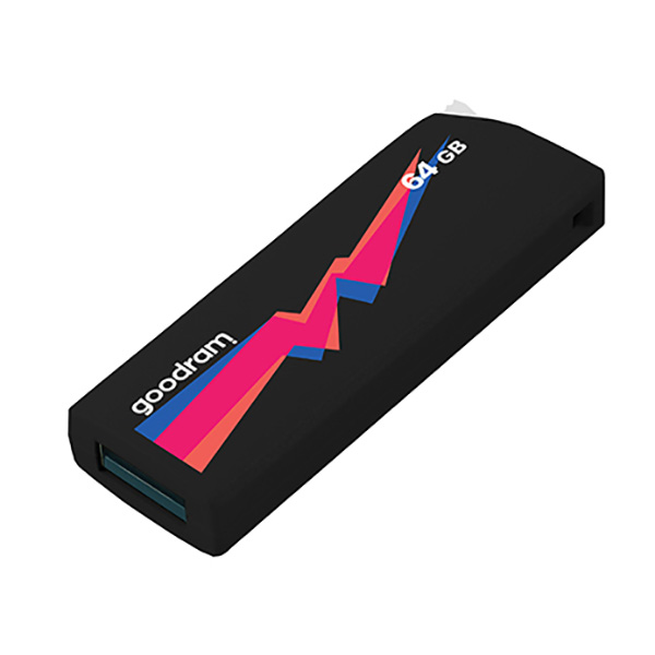 Goodram USB flash disk USB 3.0 3.2 Gen 1 64GB UCL3 czarny UCL3 0640K0R11 USB A z wysuwanym złączem - obrazek 3
