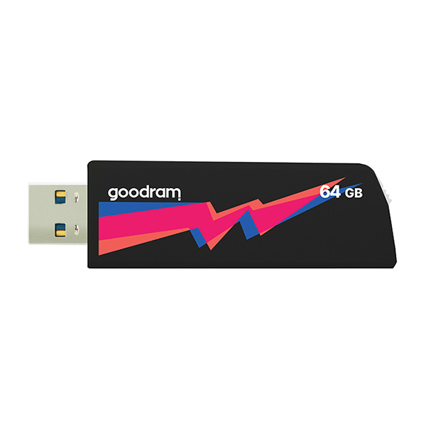 Goodram USB flash disk USB 3.0 3.2 Gen 1 64GB UCL3 czarny UCL3 0640K0R11 USB A z wysuwanym złączem - obrazek 5