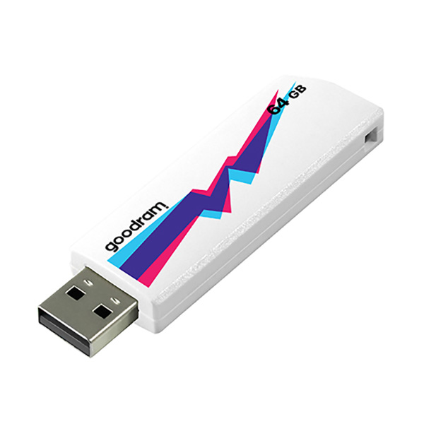Goodram USB flash disk USB 2.0 64GB UCL2 biały UCL2 0640W0R11 USB A z wysuwanym złączem - obrazek 2