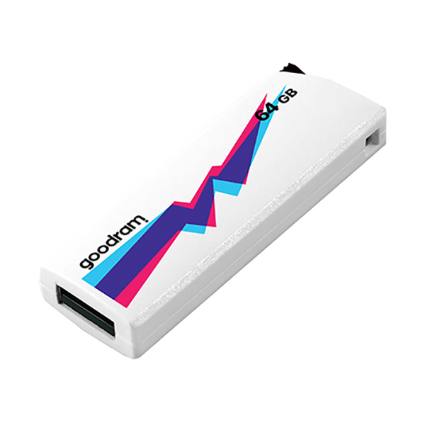 Goodram USB flash disk USB 2.0 64GB UCL2 biały UCL2 0640W0R11 USB A z wysuwanym złączem - obrazek 3
