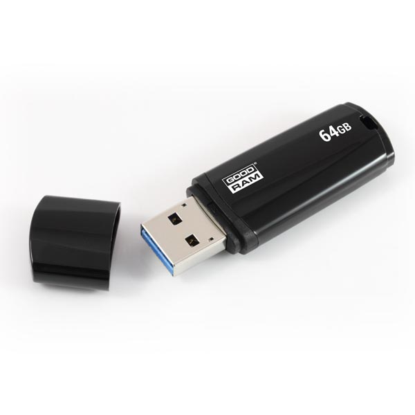 Goodram USB flash disk USB 3.0 3.2 Gen 1 64GB UMM3 czarny UMM3 0640K0R11 USB A z osłoną - obrazek 5