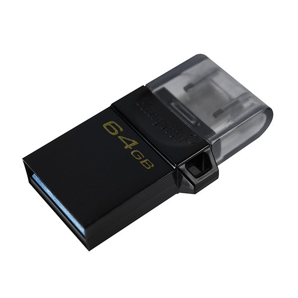 Kingston USB flash disk OTG USB 3.0 3.2 Gen 1 64GB Data Traveler microDuo3 G2 czarny DTDUO3G2 64GB USB A USB Micro B - obrazek 3