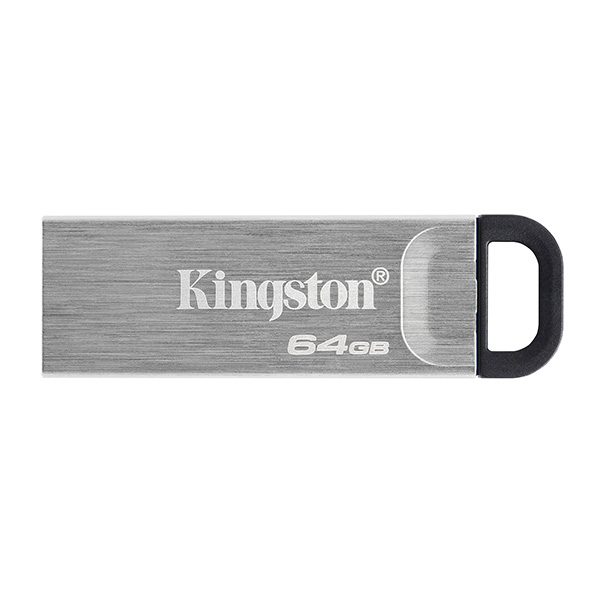 Kingston USB flash disk USB 3.0 3.2 Gen 1 64GB DataTravelerR Kyson srebrny DTKN 64GB USB A z oczkiem na brelok - obrazek 2