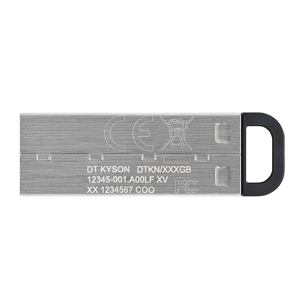 Kingston USB flash disk USB 3.0 3.2 Gen 1 64GB DataTravelerR Kyson srebrny DTKN 64GB USB A z oczkiem na brelok - obrazek 4