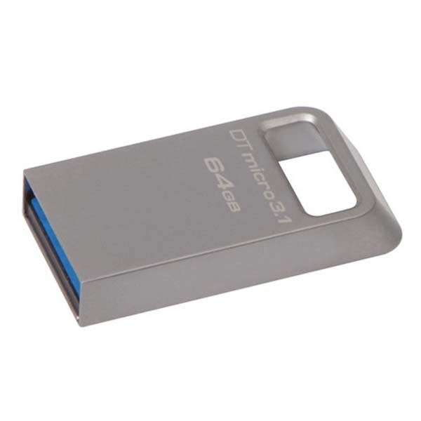 Kingston USB flash disk USB 3.0 3.2 Gen 1 64GB DataTraveler Micro srebrny DTMC3 64GB USB A - obrazek 2