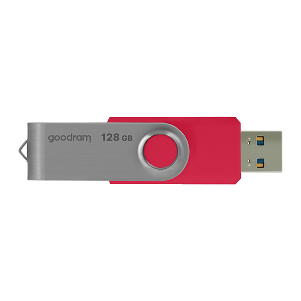 Goodram USB flash disk USB 3.0 3.2 Gen 1 128GB UTS3 czerwony UTS3 1280R0R11 USB A z obrotową osłoną - obrazek 4