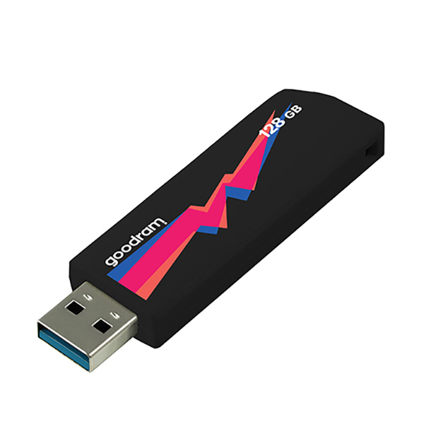 Goodram USB flash disk USB 3.0 3.2 Gen 1 128GB UCL3 czarny UCL3 1280K0R11 USB A z wysuwanym złączem - obrazek 2