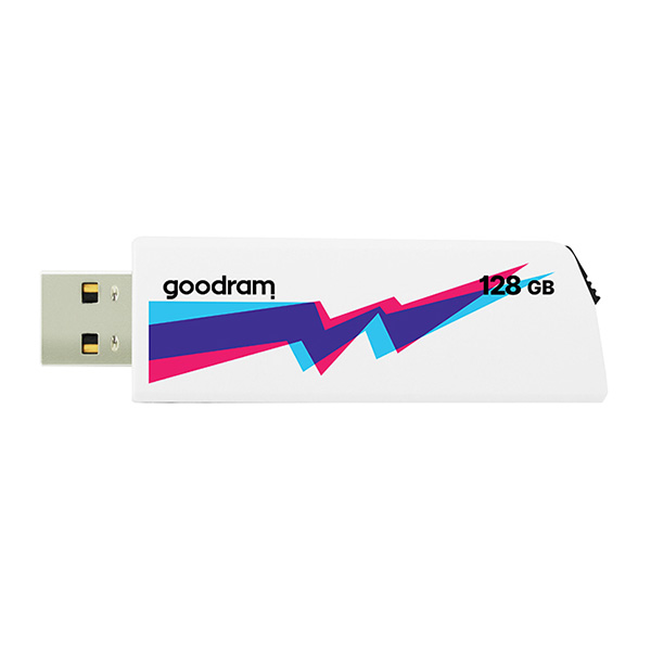 Goodram USB flash disk USB 2.0 128GB UCL2 biały UCL2 1280W0R11 USB A wysuwane złącze - obrazek 5