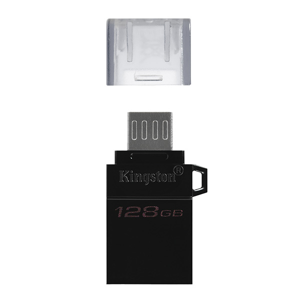 Kingston USB flash disk OTG USB 3.0 3.2 Gen 1 128GB Data Traveler microDuo3 G2 czarny DTDUO3G2 128GB USB A USB Micro B - obrazek 2
