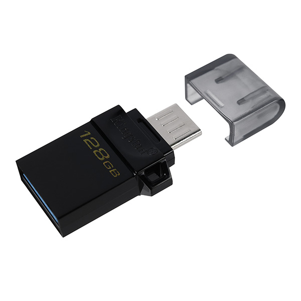 Kingston USB flash disk OTG USB 3.0 3.2 Gen 1 128GB Data Traveler microDuo3 G2 czarny DTDUO3G2 128GB USB A USB Micro B - obrazek 4
