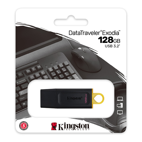 Kingston USB flash disk USB 3.0 3.2 Gen 1 128GB DataTraveler Exodia czarny DTX 128GB USB A z osłoną