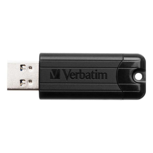 Verbatim USB flash disk USB 3.0 3.2 Gen 1 128GB PinStripe Store N Go czarny 49319 USB A z wysuwanym złączem - obrazek 5