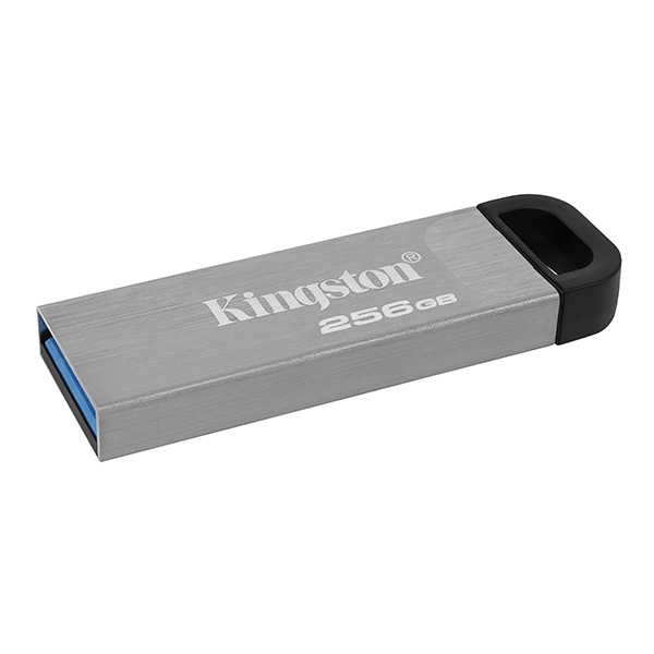 Kingston USB flash disk USB 3.0 3.2 Gen 1 256GB DataTravelerR Kyson srebrny DTKN 256GB USB A z oczkiem na brelok - obrazek 3