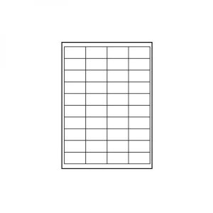 Logo etykiety 48.5mm x 25.4mm A4 matowe białe 44 etykiety 140g m2 pakowany po 25 szt. do drukarek atramentowych i laserowyc