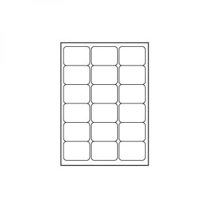 Logo etykiety 68mm x 47mm A4 matowe białe 18 etykiety 140g m2 pakowany po 25 szt. do drukarek atramentowych i laserowych