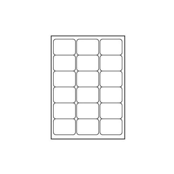 Logo etykiety 68mm x 47mm A4 matowe białe 18 etykiety 140g m2 pakowany po 25 szt. do drukarek atramentowych i laserowych