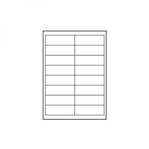 Logo etykiety 99.1mm x 34mm A4 matowe białe 16 etykiety 140g m2 pakowany po 25 szt. do drukarek atramentowych i laserowych