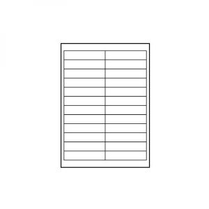Logo etykiety 100mm x 23mm A4 matowe białe 24 etykiety 140g m2 pakowany po 25 szt. do drukarek atramentowych i laserowych