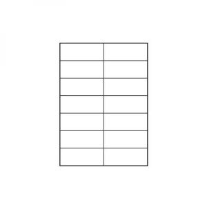 Logo etykiety 105mm x 42.4mm A4 matowe białe 14 etykiety 140g m2 pakowany po 25 szt. do drukarek atramentowych i laserowych