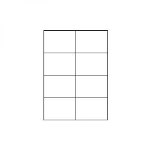 Logo etykiety 105mm x 742mm A4 matowe białe 8 etykiety 140g m2 pakowany po 10 szt. do drukarek atramentowych i laserowych