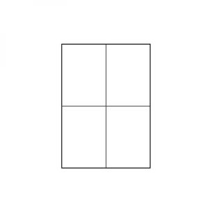 Logo etykiety 105mm x 148mm A4 matowe białe 4 etykiety 140g m2 pakowany po 25 szt. do drukarek atramentowych i laserowych