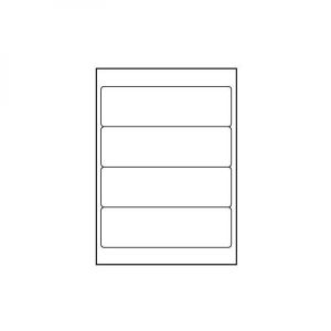 Logo etykiety 192mm x 61mm A4 matowe białe 4 etykiety 140g m2 pakowany po 10 szt. do drukarek atramentowych i laserowych