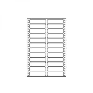 Logo etykiety tabelaryczne 89mm x 23.4mm A4 dwurzędowe białe 24 etykiety pakowany po 25 szt. do drukarek igłowych