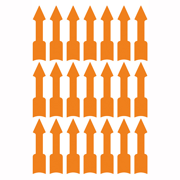 Avery Zweckform etykiety 39mm x 9mm pomarańczowe 21 etykiety ostrzeżenie strzałka pakowany po 3 szt. 3008 do pisma odręczne - obrazek 2