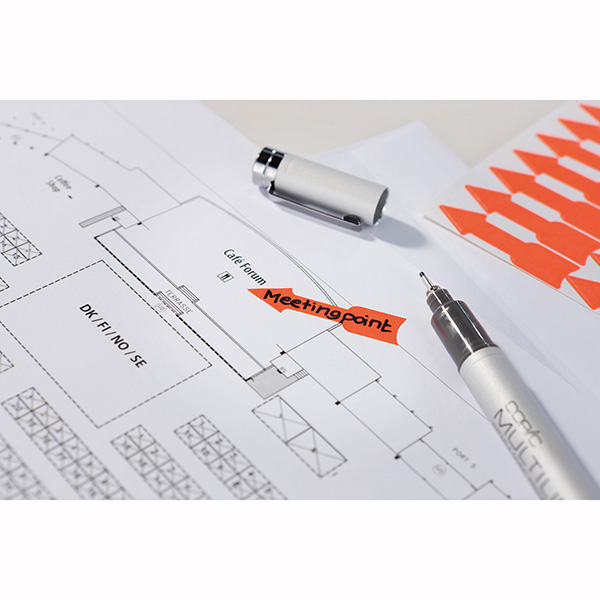 Avery Zweckform etykiety 39mm x 9mm pomarańczowe 21 etykiety ostrzeżenie strzałka pakowany po 3 szt. 3008 do pisma odręczne - obrazek 3