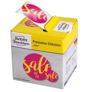 Avery Zweckform etykiety 38mm + 18mm rożowe 100 + 200 etykiety naklejka z napisem Sale 3847