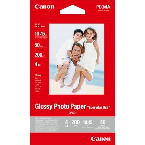 Canon Glossy Photo Paper foto papier połysk GP 501 typ biały 10x15cm 4x6 Inch  210 g m2 50 szt. 0775B081 atrament