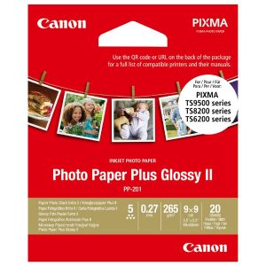 Canon Photo Paper Plus II foto papier połysk kwadratowy typ biały PIXMA TS9500 TS8200 a TS6200 8.89x8.89cm 3.5x3.5 Inch  265 g