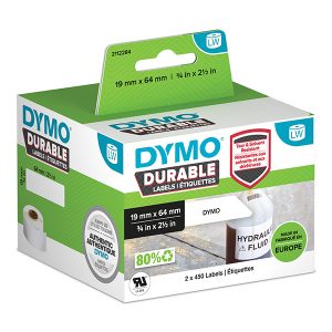 Dymo etykiety polipropylenowe 64mm x 19mm białe na kody kreskowe EAN 2x450 szt. 2112284
