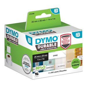 Dymo etykiety polipropylenowe 25mm x 25mm białe wielofunkcyjny 2x850 szt. 2112286