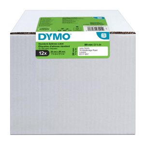 Dymo etykiety papierowe 89mm x 28mm białe adresowa 12 x 130 szt. 2093091