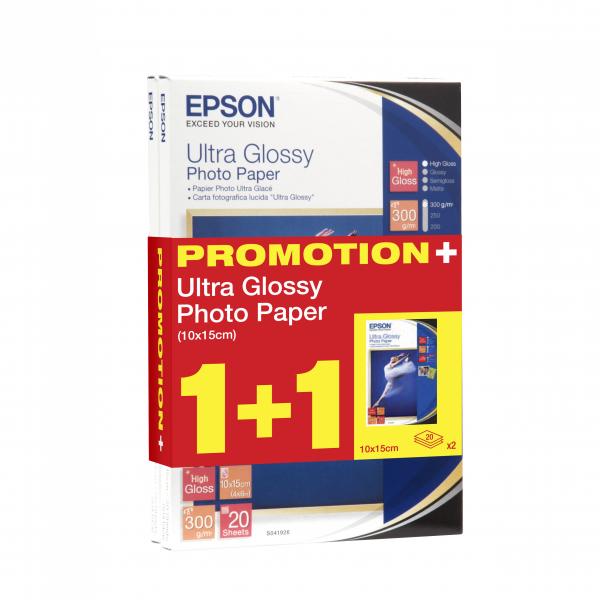 Epson Ultra Glossy Photo Pape foto papier + 20 szt gratis typ połysk biały R200 R300 R800 RX425 RX500 10x15cm 4x6 Inch 300 - obrazek 2