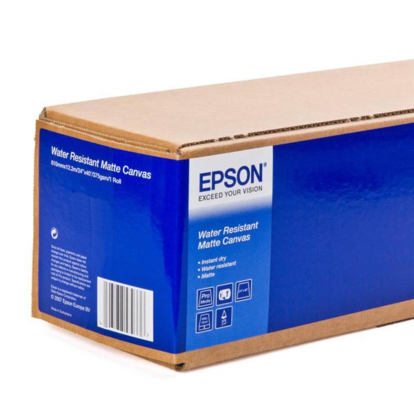Epson 610 12.2 WaterResistant Matte Canvas Roll matowy 24 Inch C13S042014 375 g m2 papier 610mmx12.2m biały do drukarek atrame