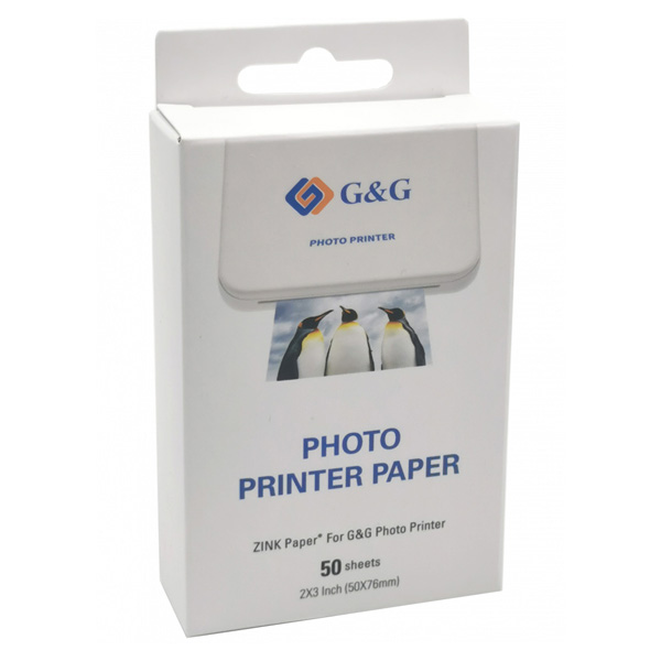 G&G Photo paper foto papier biały 50x76mm 50 szt. GG ZP023 50 termosublimacyjny