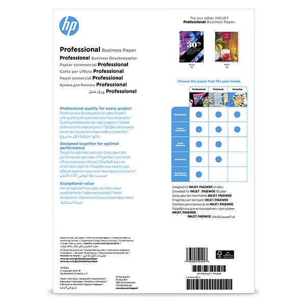 HP PRO BIZ FSC papier połysk biały A3 180 g m2 150 szt. 7MV84A nie wymieniono - obrazek 3